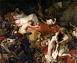 Eugene Delacroix Canvas Paintings - The Death of Sardanapalus